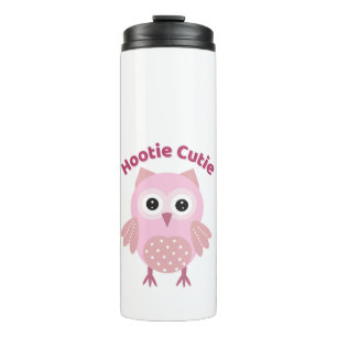 Hootie Cutie Pink Owl Kids Water Bottle