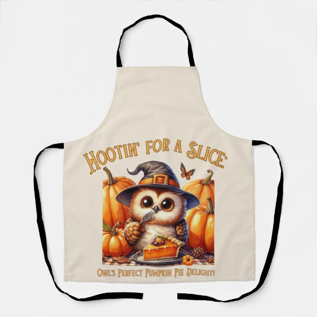 Hootin' For A Slice Apron (Front)