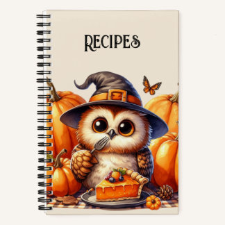 Hootin' For A Slice Recipe Notebook