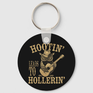 Hootin’ Leads to Hollerin’ – A Playful Cowboy Owl Key Ring