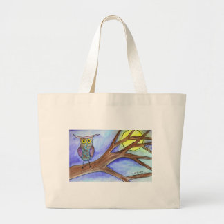 Hooting at the Moon Large Tote Bag