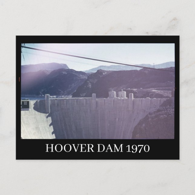 Hoover Dam 1970 Postcard (Front)