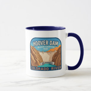 Hoover Dam Black Canyon Retro Colorado Mug