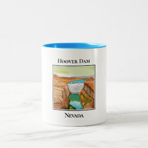 Hoover Dam in Nevada Two-Tone Coffee Mug