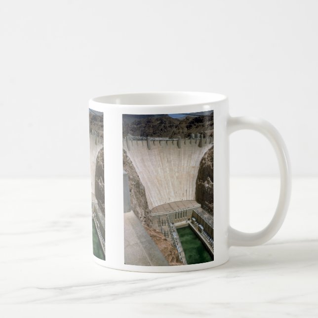Hoover Dam, lower face, Nevada/Arizona, USA Coffee Mug (Right)