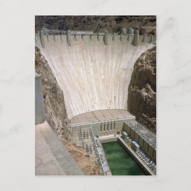 Hoover Dam, lower face, Nevada/Arizona, USA Postcard (Front)