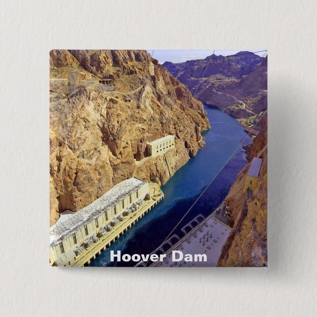 Hoover Dam, Nevada 15 Cm Square Badge (Front)