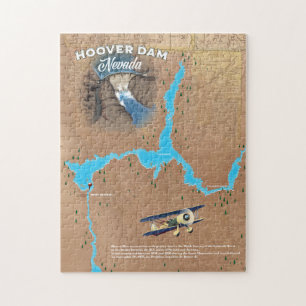Hoover Dam Nevada map Jigsaw Puzzle