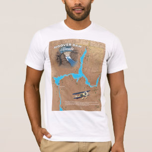 Hoover Dam Nevada map T-Shirt
