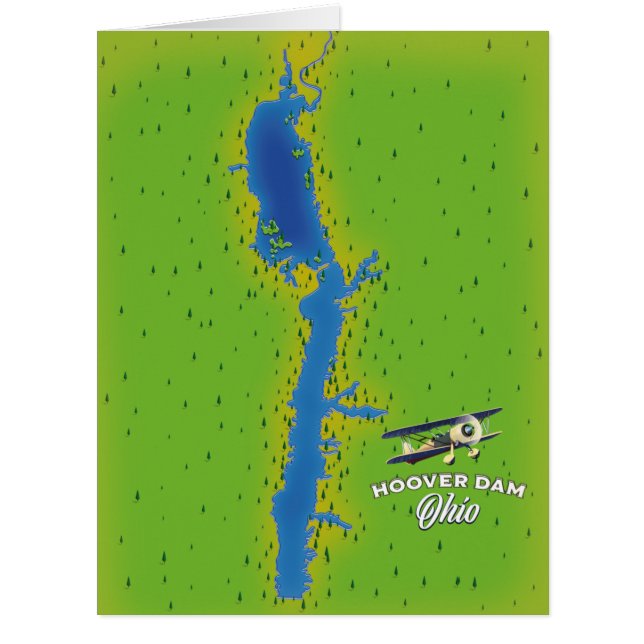 Hoover Dam Ohio Cartographic Map (Front)