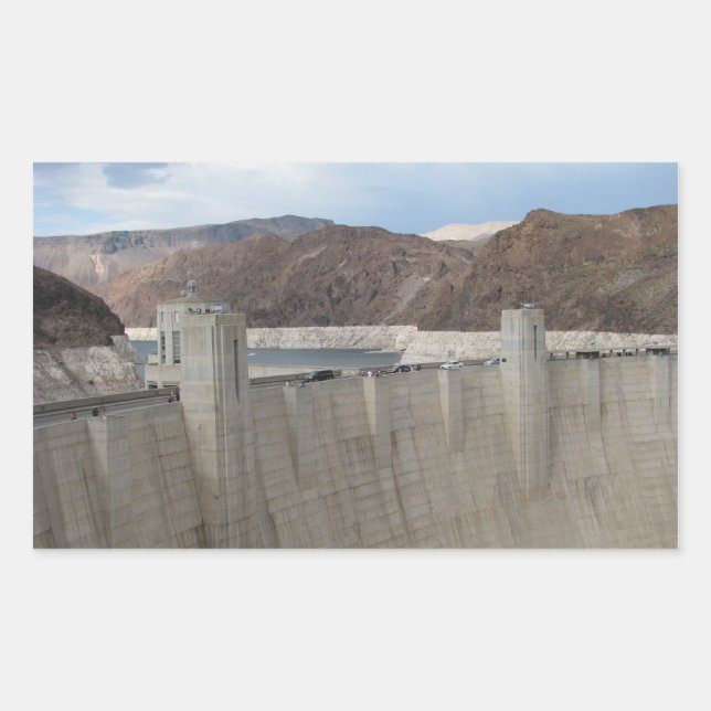 Hoover Dam Rectangular Sticker (Front)