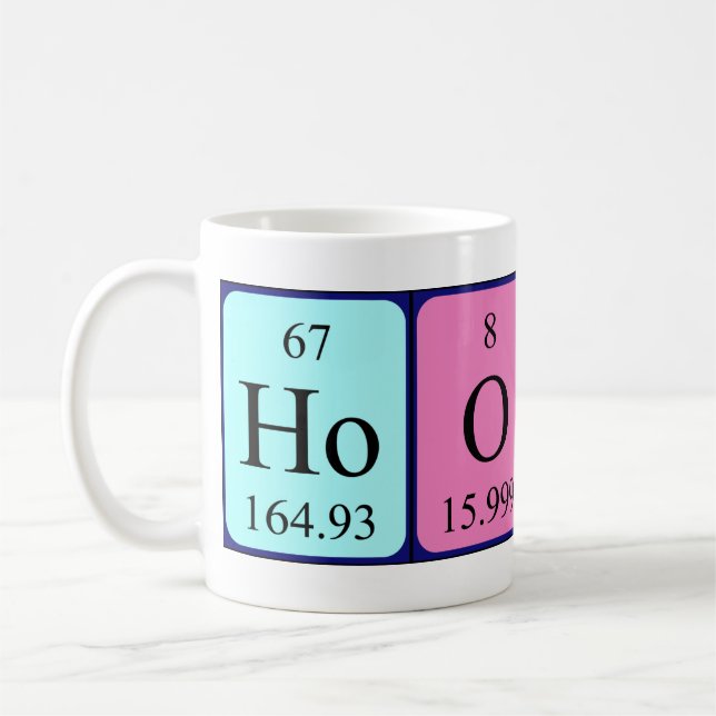Hoover periodic table name mug (Left)