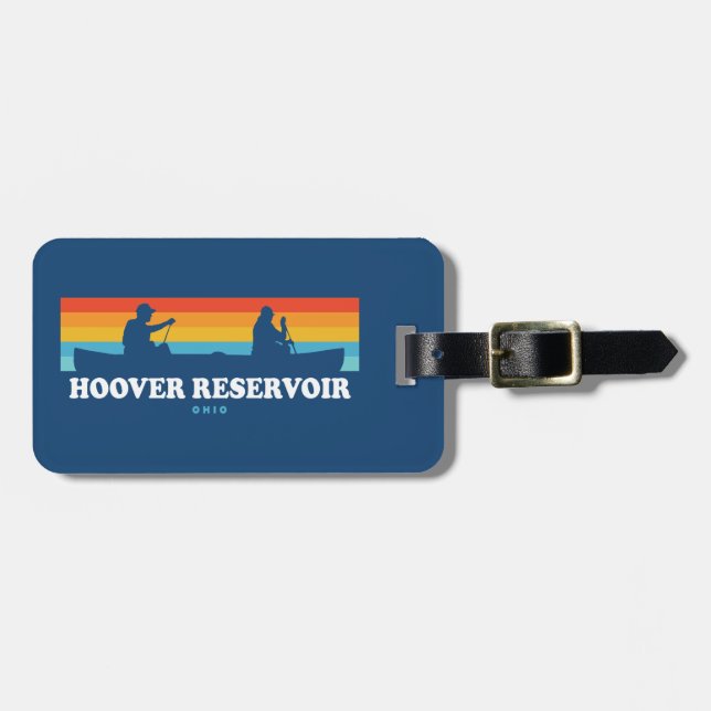 Hoover Reservoir Ohio Canoe Luggage Tag (Front Horizontal)