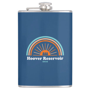 Hoover Reservoir Ohio Rainbow Hip Flask