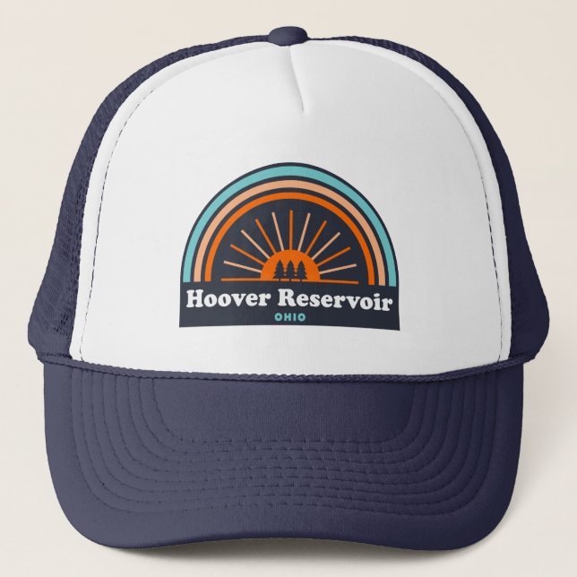 Hoover Reservoir Ohio Rainbow Trucker Hat (Front)