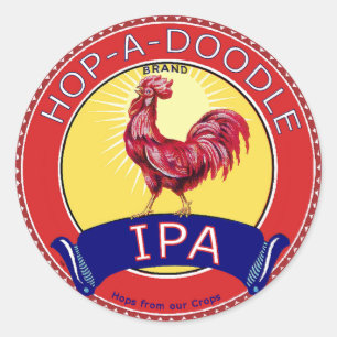 Hop a Doodle IPA Beer Classic Round Sticker