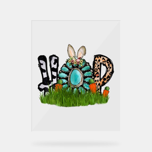 Hop Easter Acrylic Sign (Front)