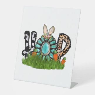 Hop Easter Pedestal Sign