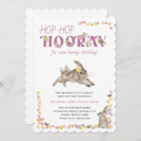 Hop Hop Hooray Bunny and Butterfies Birthday