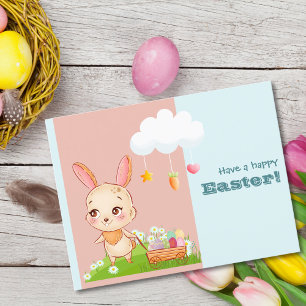 Hop Hop Hooray Easter Eggs On The Way Holiday Postcard