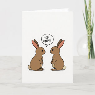 Hop On Me Cute Animal Card