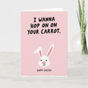 Hop On My Carrot Easter Card