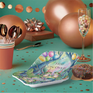 Hop On Over Birthday Party Paper Plate