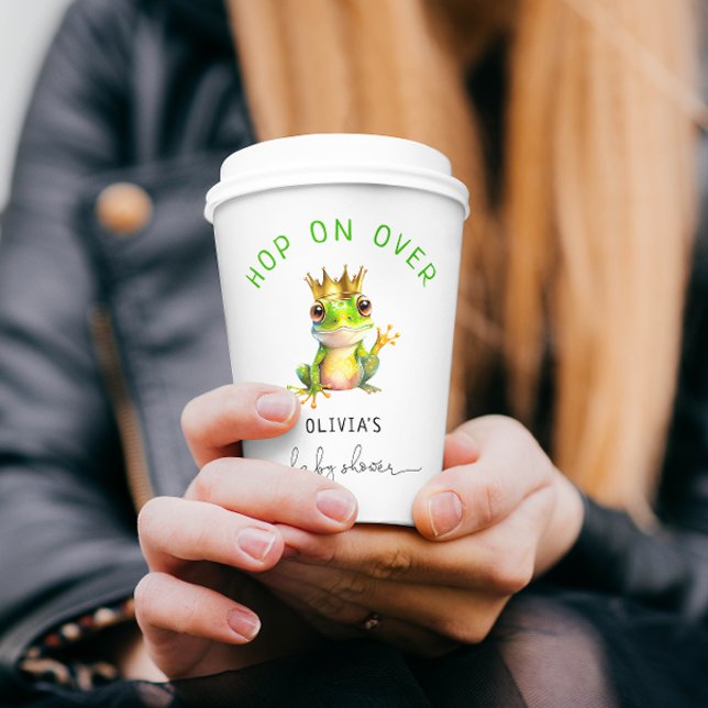 Hop On Over Frog Prince Baby Shower Paper Cups (Creator Uploaded)