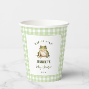 Hop On Over Frog Theme Baby Shower Paper Cups