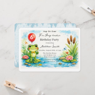 Hop On Over Kids Age Birthday Party Invitation