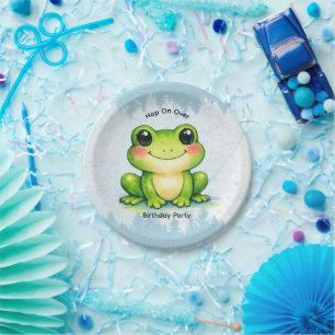 Hop On Over Kids Birthday Party Paper Plate