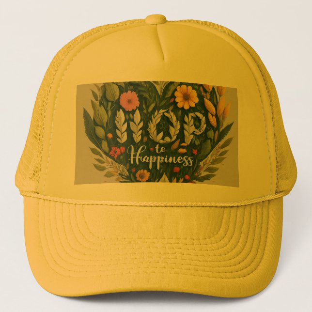Hop to Happiness Trucker Hat (Front)