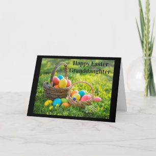 "HOP TO IT GRANDDAUGHER"  HAVE FUN AT EASTER  CARD