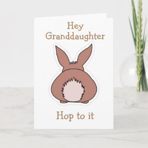 HOP TO IT *GRANDDAUGHTER* EASTER HOLIDAY CARD
