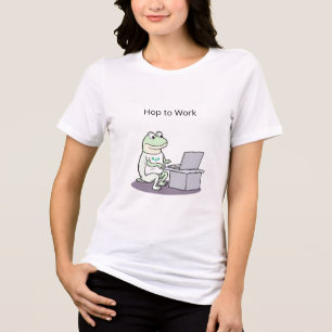 Hop to Work Frog Women's Shirt