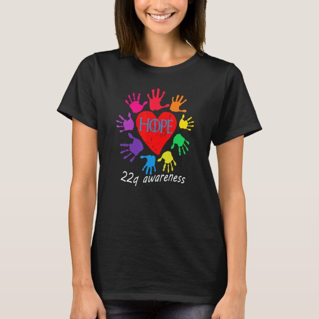 HOPE 22q awareness , diGeorge syndrome ,funny desi T-Shirt (Front)