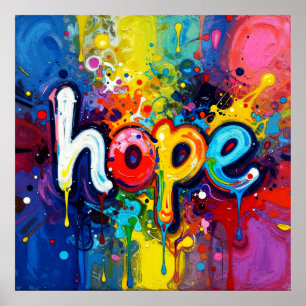 Hope Abstract Graffiti Style 104 Poster