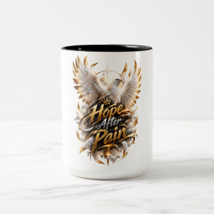 HOPE AFTER PAIN – White Eagle Inspirational Two-Tone Coffee Mug