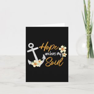 Hope Anchors My Soul Inspirational Christian Bible Card