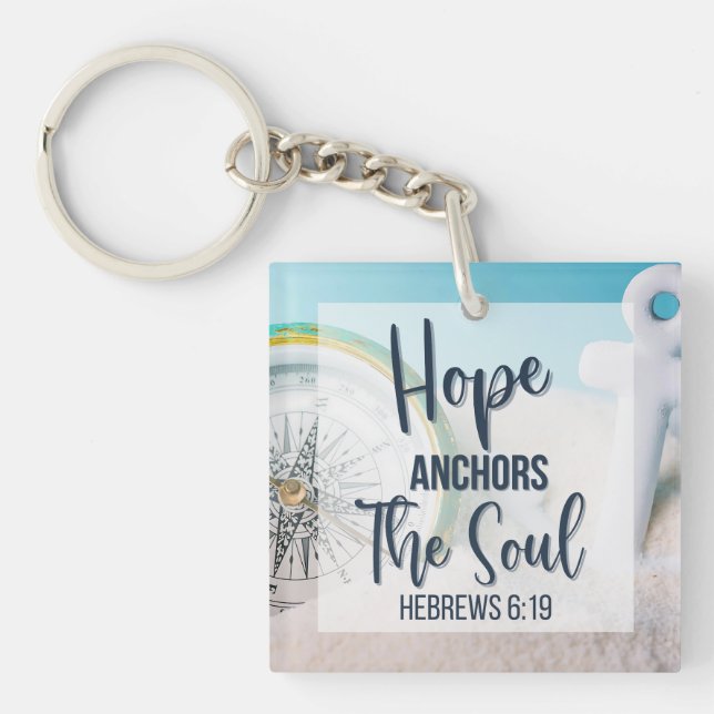 Hope Anchors the Soul Key Ring (Front)