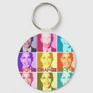 HOPE AND CHANGE BARACK OBAMA KEYRING