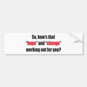 Hope-and-Change Bumper Sticker