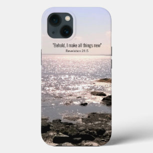 Hope and Encouragement Bible Verse Ocean Photo iPhone 13 Case