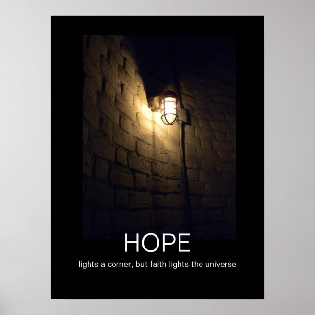 Hope and faith demotivational poster (Front)
