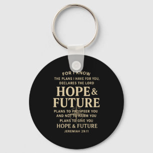 Hope And Future Jeremiah 29_11 Christian Bible Ver Key Ring