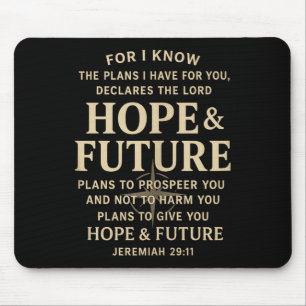 Hope And Future Jeremiah 29_11 Christian Bible Ver Mouse Pad