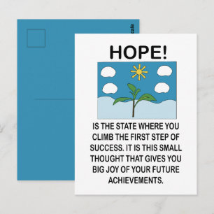 Hope And Inspiration Motivational Postcard