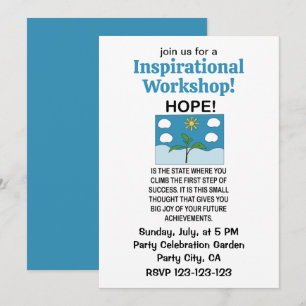 Hope And Inspiration Motivational Workshop Invitation