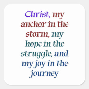 Hope and Joy in Christ Square Sticker