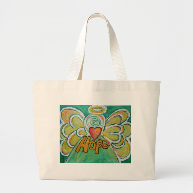 Hope Angel Word Art Tote Bag (Front)
